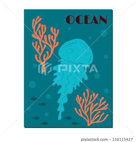 ocean life illustration ocean life illustration 138115427