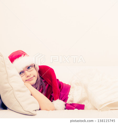 Cute little lady crawling on sofa. Cute little lady crawling on sofa. 138115745