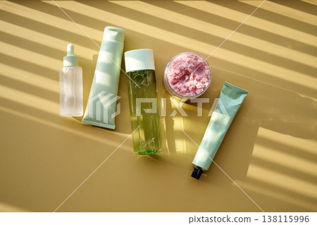Skincare cosmetic products for beauty innovations concept Skincare cosmetic products for beauty innovations concept 138115996