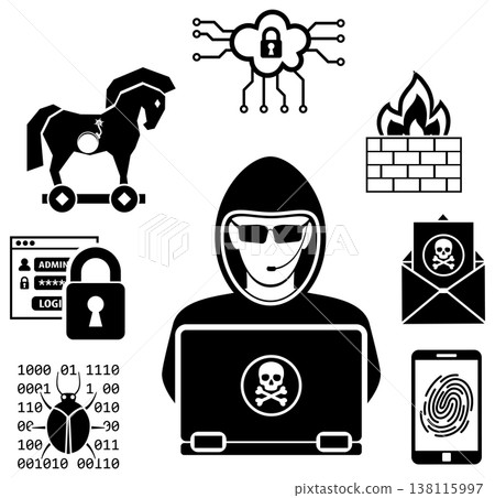 Internet Security Icon Set 138115997