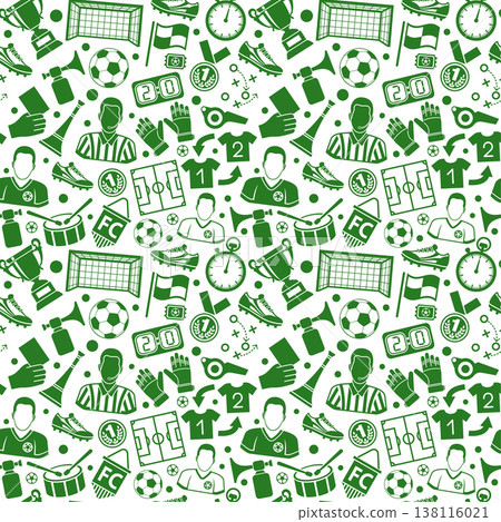 Soccer Football Seamless Pattern Soccer Football Seamless Pattern 138116021