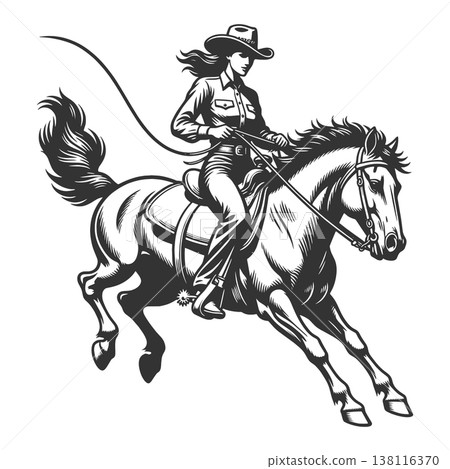 Cowgirl Riding Horse Western Rodeo Action raster Cowgirl Riding Horse Western Rodeo Action raster 138116370