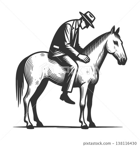 Exhausted Businessman Riding Tired Horse vector Exhausted Businessman Riding Tired Horse vector 138116430