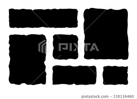 Organic frame grid with irregular edge shapes, bento box style layout. Abstract wavy rectangle set for modern web template, social media banner, collage, textbox, sticker, fluid contemporary design. Organic frame grid with irregular edge shapes, bento box style layout. Abstract wavy rectangle set for modern web template, social media banner, collage, textbox, sticker, fluid contemporary design. 138116460