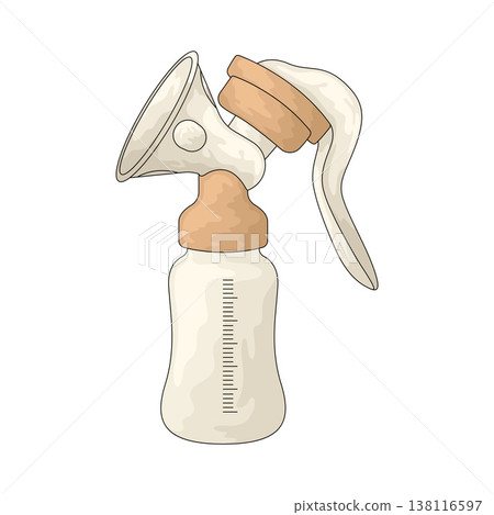 Illustration of Breast Pump Illustration of Breast Pump 138116597