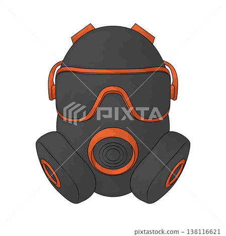 Illustration of Gas Mask Illustration of Gas Mask 138116621