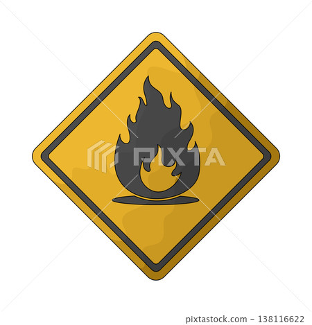 Illustration of Flammable Symbol Illustration of Flammable Symbol 138116622