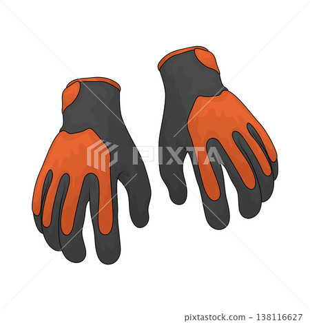 Illustration of Industrial Glove Illustration of Industrial Glove 138116627