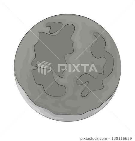 Illustration of Full Moon Illustration of Full Moon 138116639