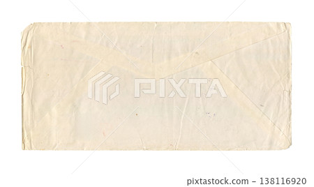 Vintage envelope back isolated on white Vintage envelope back isolated on white 138116920