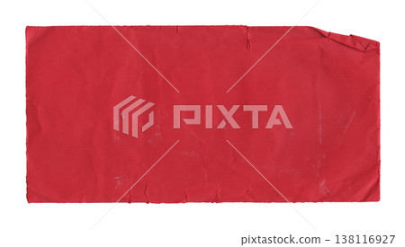 Red document envelope back isolated on white Red document envelope back isolated on white 138116927