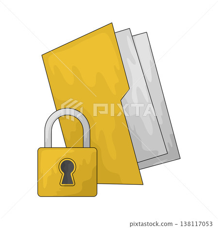 Illustration of File Lock Illustration of File Lock 138117053