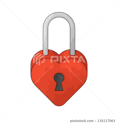 Illustration of Heart Lock Illustration of Heart Lock 138117063
