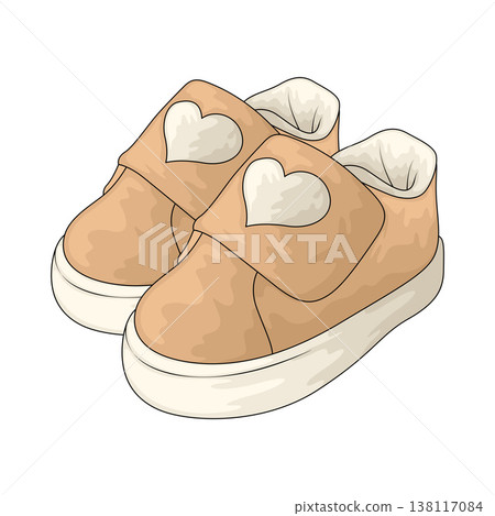 Illustration of Baby Shoes Illustration of Baby Shoes 138117084