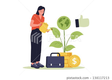 Impact Investing and Positive Environmental Change Concept Impact Investing and Positive Environmental Change Concept 138117213