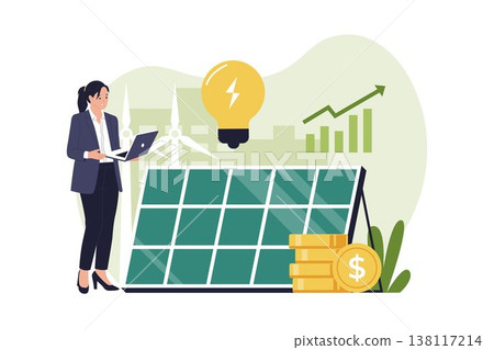 Renewable Energy Stock Market and Solar Power Investment Renewable Energy Stock Market and Solar Power Investment 138117214