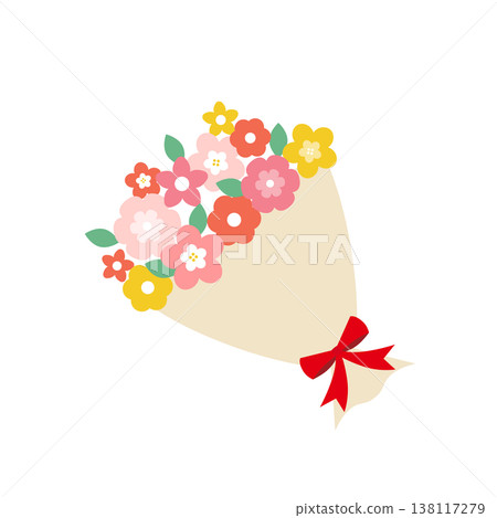 花束插圖，彩色，禮品/裝飾材料。 138117279