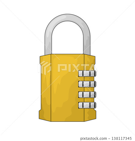 Illustration of Combination lock Illustration of Combination lock 138117345