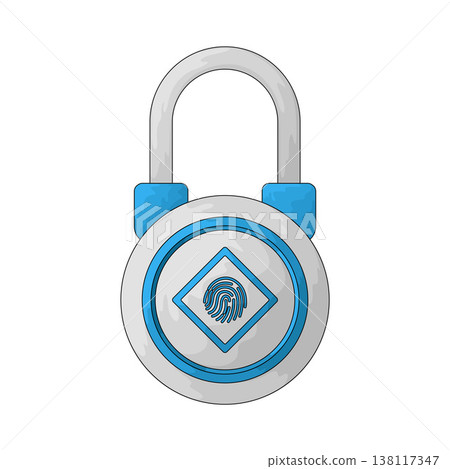Illustration of Biometric lock 138117347