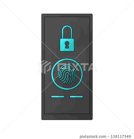 Illustration of Fingerprint Lock Illustration of Fingerprint Lock 138117349