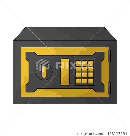 Illustration of Safe Deposit Box Illustration of Safe Deposit Box 138117364