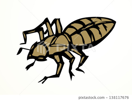 Vector drawing. Lice. One of the Plagues of Egypt. 138117676