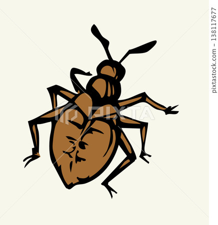 Vector drawing. Lice. One of the Plagues of Egypt. Vector drawing. Lice. One of the Plagues of Egypt. 138117677
