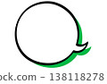 Handwritten-style round speech bubble (with green shadow) copy space 138118278
