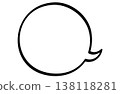 Handwritten-style round speech bubble 138118281