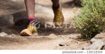 Walking or running exercise legs on rocky footpath in bright forest achievement fitness adventure and exercising in spring or summer nature motivation and inspirational activity Walking or running exercise legs on rocky footpath in bright forest achievement fitness adventure and exercising in spring or summer nature motivation and inspirational activity 138118304