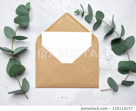 A heartfelt with note nestled within a beautifully crafted envelope, surrounded A heartfelt with note nestled within a beautifully crafted envelope, surrounded 138119257