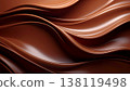 Melting chocolate waves and liquid swirls background 138119498