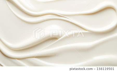 White creamy liquid swirling wave background texture White creamy liquid swirling wave background texture 138119501