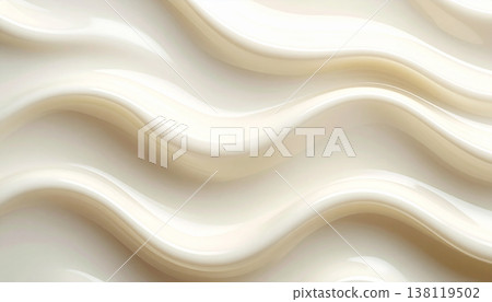 White creamy liquid swirling wave background texture 138119502