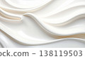 Creamy white abstract flowing cosmetic product texture 138119503