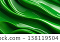 Abstract green smooth flowing satin curves background 138119504