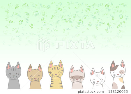 Cat character postcards - White cat, Calico cat, Siamese cat, Tabby cat Cat character postcards - White cat, Calico cat, Siamese cat, Tabby cat 138120033