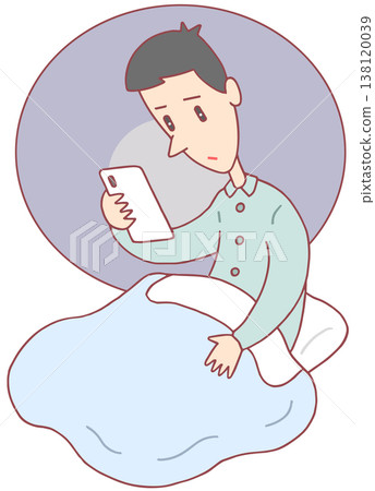 與智慧型手機相關的插圖——智慧型手機、觀看影片、睡眠不足、睡眠債 與智慧型手機相關的插圖——智慧型手機、觀看影片、睡眠不足、睡眠債 138120039