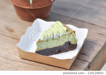 matcha cake or matcha cheesecake or matcha mousse or matcha and chocolate mousse cake matcha cake or matcha cheesecake or matcha mousse or matcha and chocolate mousse cake 138120643