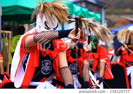 Iwate Prefecture Folk Performing Arts Performance: Onikenmai Iwate Prefecture Folk Performing Arts Performance: Onikenmai 138120757