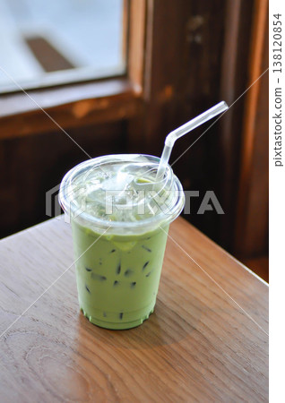 iced green tea, iced green tea latte or iced matcha or iced matcha green tea or iced matcha green tea latte 138120854