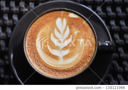hot cofffee, cappuccino coffee or latte coffee or flat white or latte artor hot latte coffee 138121066