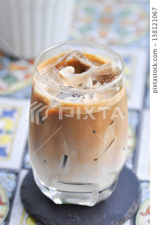 iced coffee , iced latte coffee or iced macha coffee 138121067