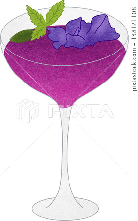 grape cocktail with flower grape cocktail with flower 138121108
