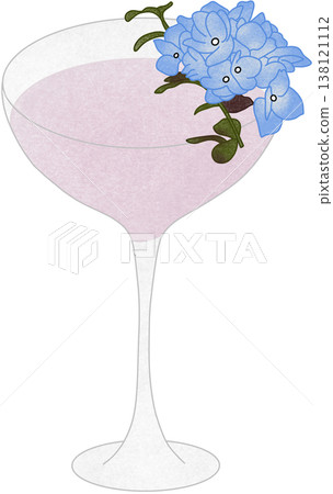lychee cocktail with flower lychee cocktail with flower 138121112