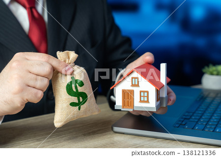 Real estate appraisal and sale. House price. Mortgage down payment for home purchase. Property valuation guides financial decisions. Housing finance enables ownership and long term investment 138121336