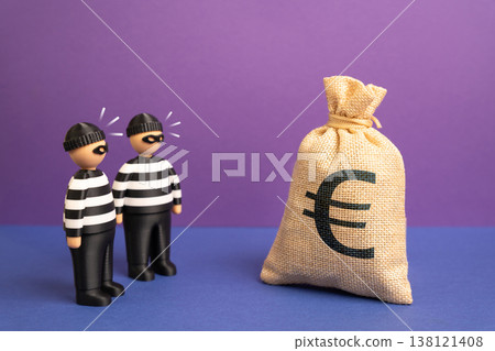 Criminals and the euro moneybags. Fraudsters and marginalized individuals. Corruption in the EU. Financial crime impacts economies. Regulation and enforcement aim to reduce illegal activities. 138121408