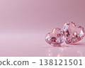 水晶粉紅心形背景 138121501