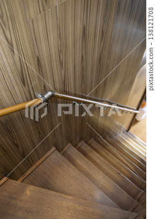Staircase handrail after installation (before and after images) Staircase handrail after installation (before and after images) 138121708