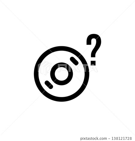 disc information icon. Perfect for application, web, logo and presentation template. icon design line style 138121728